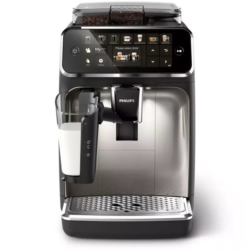 Máquina de café expresso Philips EP5447/90 – automática, depósito de água de 1,8 l, recipiente de grãos de 275 g, 15 bar, recipiente de leite de 0,26 l