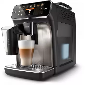 Máquina de café expresso Philips EP5447/90 – automática, depósito de água de 1,8 l, recipiente de grãos de 275 g, 15 bar, recipiente de leite de 0,26 l