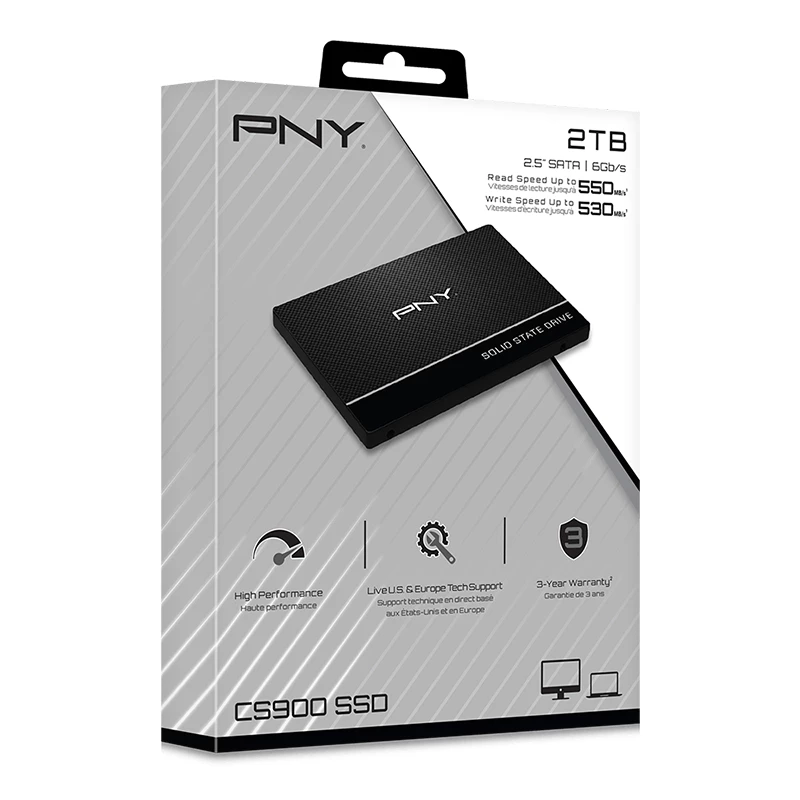 PNY SSD - CS900 - 2 TB - SATA 6 Gbit/s - 2,5 polegadas