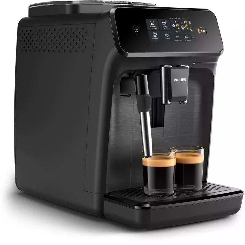 Máquina de café expresso Philips EP1220/00 – automática, depósito de água de 1,8 l, recipiente de grãos de 275 g, 15 bar, moinho cerâmico, 12 definições de moagem, preto