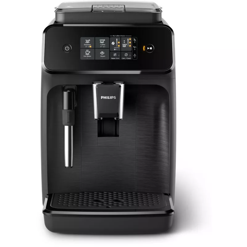 Máquina de café expresso Philips EP1220/00 – automática, depósito de água de 1,8 l, recipiente de grãos de 275 g, 15 bar, moinho cerâmico, 12 definições de moagem, preto