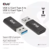 Adaptador CLUB3D USB 3.2 Gen1 tipo A para USB 3.2 Gen1 tipo C macho/fêmea