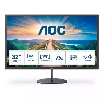 Monitor de computador AOC V4 Q32V4 80 cm (31,5 polegadas) 2560 x 1440 píxeis 2K Ultra HD LED preto