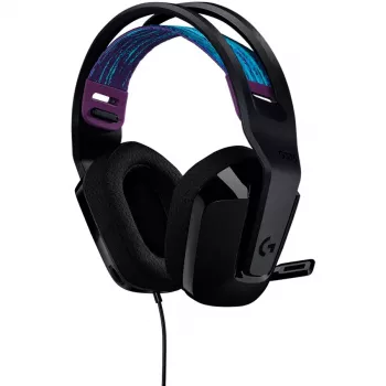 Auscultadores Logitech G G335 com arco de cabeça, ligação de 3,5 mm, preto