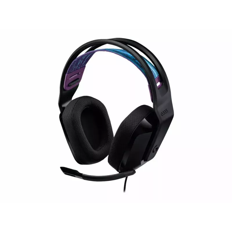 Auscultadores Logitech G G335 com arco de cabeça, ligação de 3,5 mm, preto
