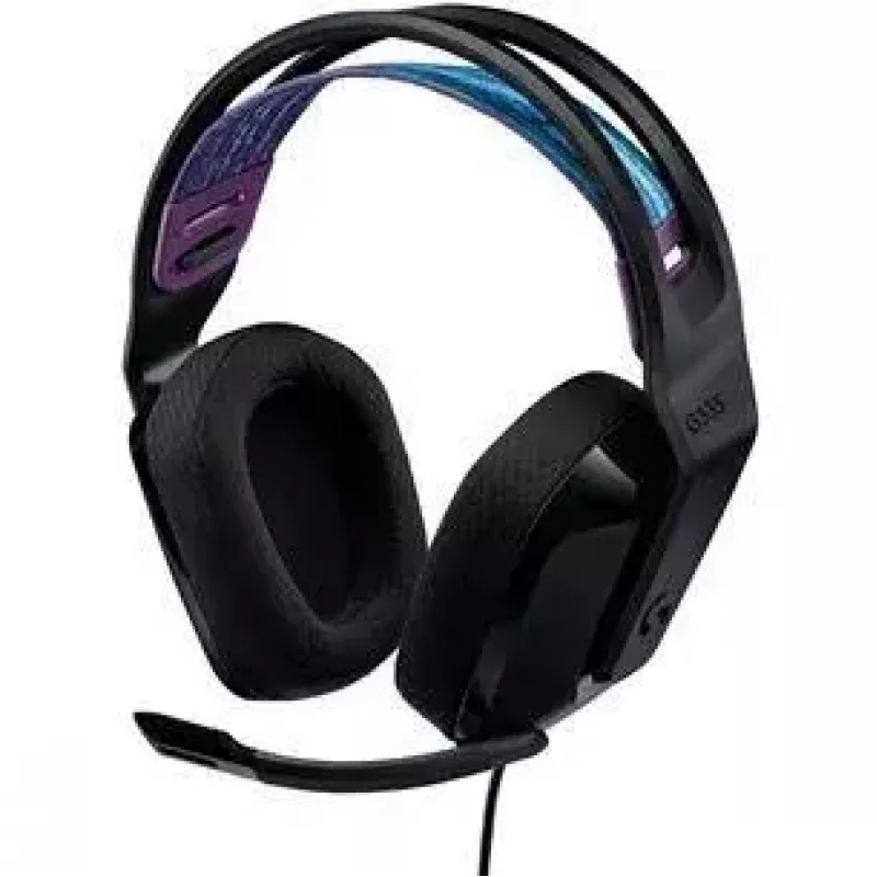 Auscultadores Logitech G G335 com arco de cabeça, ligação de 3,5 mm, preto