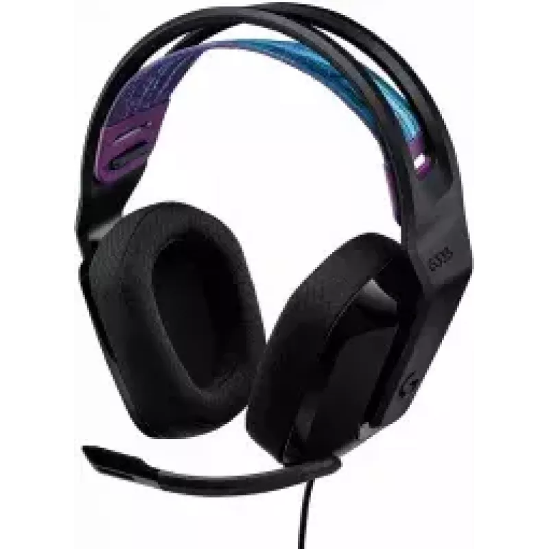 Auscultadores Logitech G G335 com arco de cabeça, ligação de 3,5 mm, preto