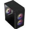 Caixa de PC AEROCOOL CS107V2 Mini Tower — preto, microATX/Mini-ITX, 2 ventoinhas de 120 mm, 1x3,5 polegadas + 2x2,5 polegadas baías