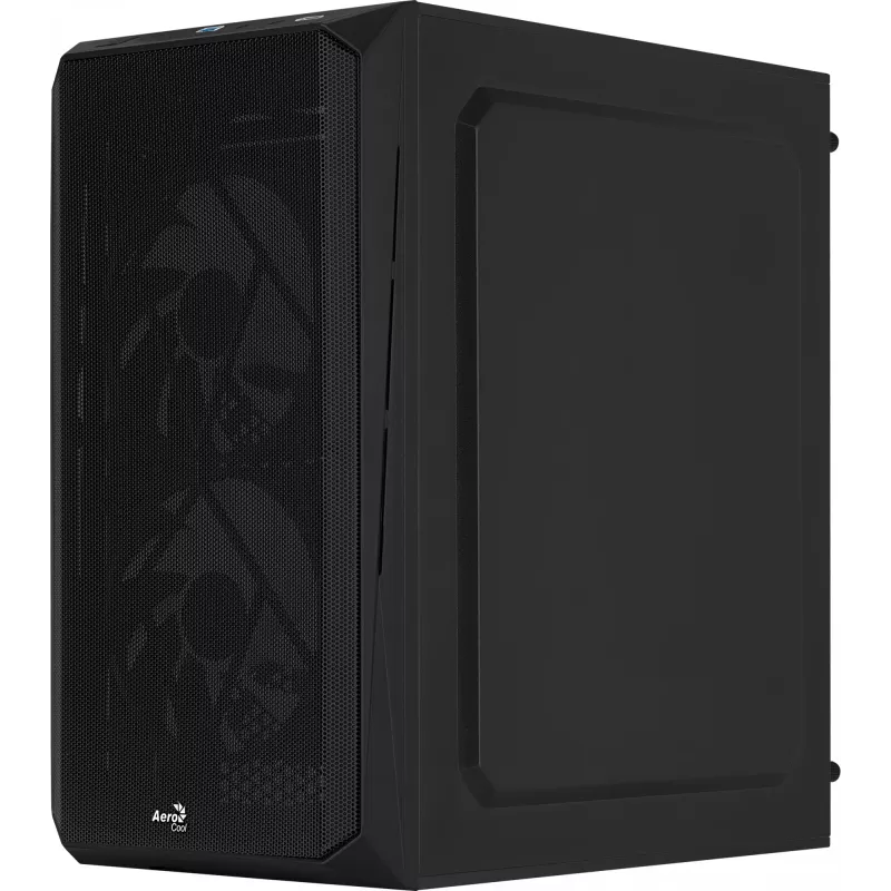 Caixa de PC AEROCOOL CS107V2 Mini Tower — preto, microATX/Mini-ITX, 2 ventoinhas de 120 mm, 1x3,5 polegadas + 2x2,5 polegadas baías