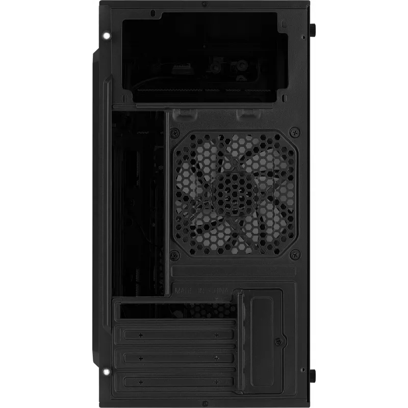 Caixa de PC AEROCOOL CS107V2 Mini Tower — preto, microATX/Mini-ITX, 2 ventoinhas de 120 mm, 1x3,5 polegadas + 2x2,5 polegadas baías