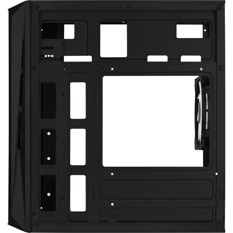 Caixa de PC AEROCOOL CS107V2 Mini Tower — preto, microATX/Mini-ITX, 2 ventoinhas de 120 mm, 1x3,5 polegadas + 2x2,5 polegadas baías