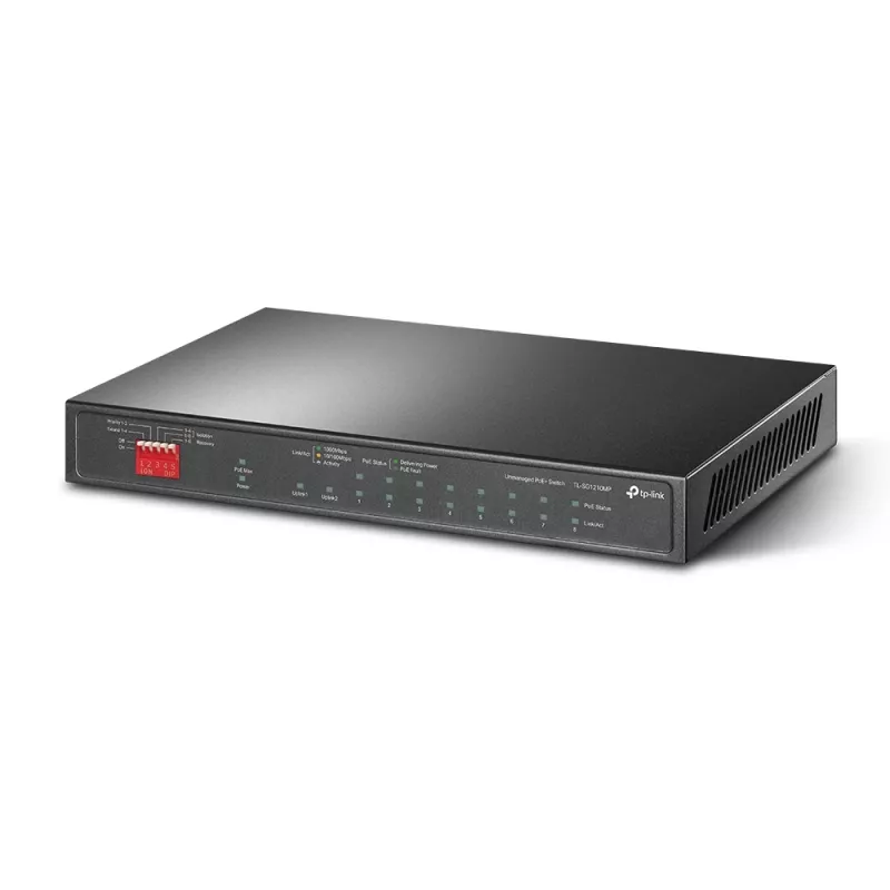 Switch de rede TP-Link TL-SG1210MP não gerido Gigabit Ethernet (10/100/1000) Power over Ethernet (PoE) preto
