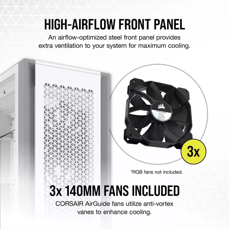Caixa de PC Corsair 7000D AIRFLOW Full Tower branco