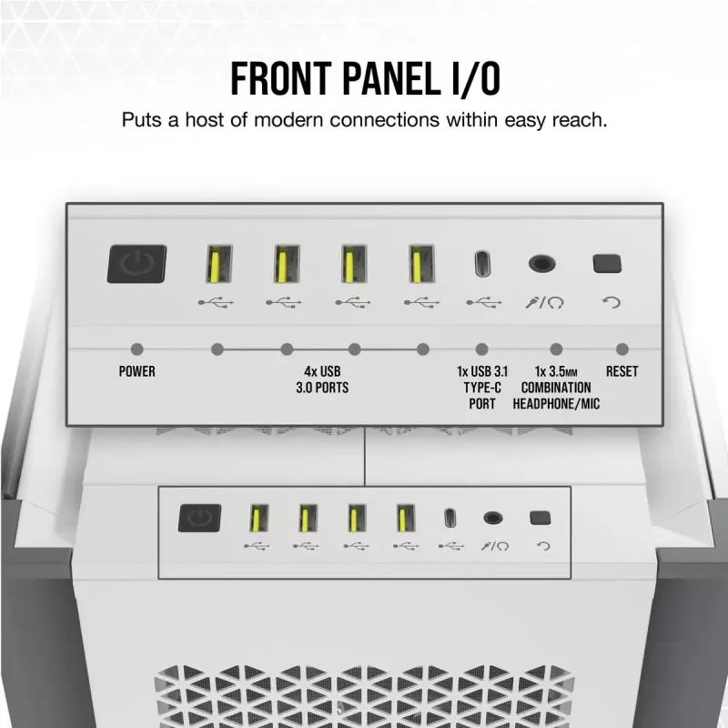 Caixa de PC Corsair 7000D AIRFLOW Full Tower branco
