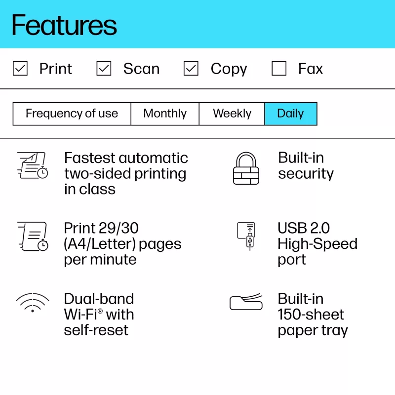 Impressora laser multifunções HP LaserJet MFP M234dw — Mono, A4, 29 ppm, duplex, Wi‑Fi, Ethernet
