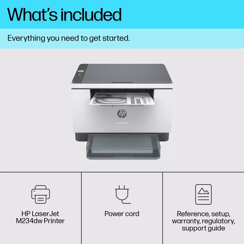 Impressora laser multifunções HP LaserJet MFP M234dw — Mono, A4, 29 ppm, duplex, Wi‑Fi, Ethernet