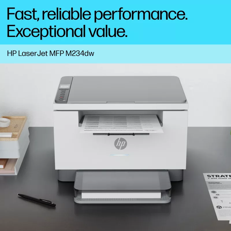 Impressora laser multifunções HP LaserJet MFP M234dw — Mono, A4, 29 ppm, duplex, Wi‑Fi, Ethernet
