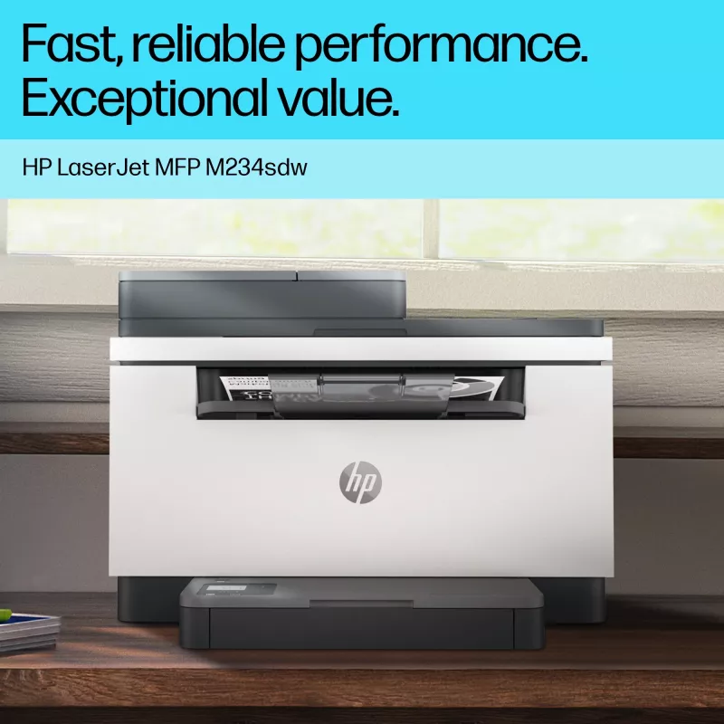 Impressora laser multifunções HP LaserJet MFP M234sdw — Mono A4, 29 ppm, duplex, Wi‑Fi, Ethernet
