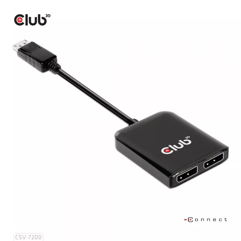 Hub MST DisplayPort 1.4 para DisplayPort + HDMI 4K60Hz CLUB3D CSV-7220