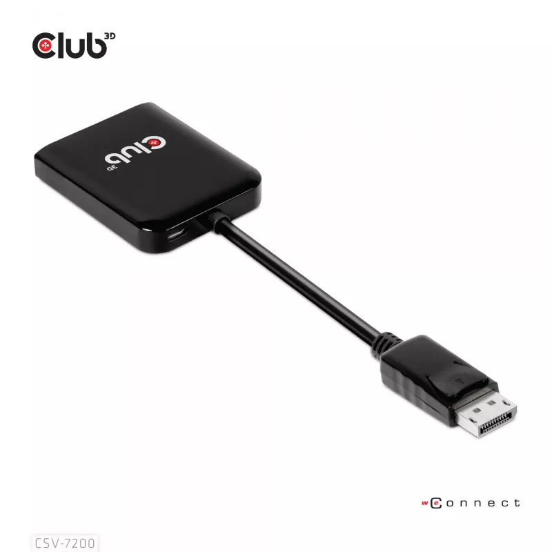 Hub MST DisplayPort 1.4 para DisplayPort + HDMI 4K60Hz CLUB3D CSV-7220
