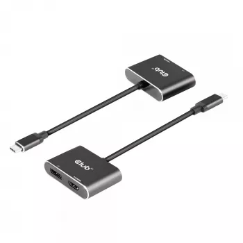 Hub MST CLUB3D USB3.2 Gen2 Type-C (DP Alt-Mode) para DisplayPort + HDMI 4K60Hz M/F