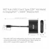 Hub MST CLUB3D USB3.2 Gen2 Type-C (DP Alt-Mode) para DisplayPort + HDMI 4K60Hz M/F