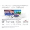 Hub MST CLUB3D USB3.2 Gen2 Type-C (DP Alt-Mode) para DisplayPort + HDMI 4K60Hz M/F