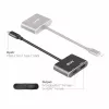 Hub MST CLUB3D USB3.2 Gen2 Type-C (DP Alt-Mode) para DisplayPort + HDMI 4K60Hz M/F