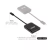 Hub MST CLUB3D USB3.2 Gen2 Type-C (DP™ Alt-Mode) para DisplayPort™ monitor duplo 4K60Hz M/F