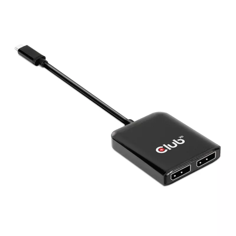 Hub MST CLUB3D USB3.2 Gen2 Type-C (DP™ Alt-Mode) para DisplayPort™ monitor duplo 4K60Hz M/F