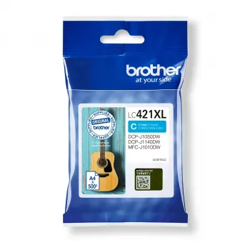 Tinteiro Brother LC-421XLC 1 unid. Original High (XL) Yield ciano