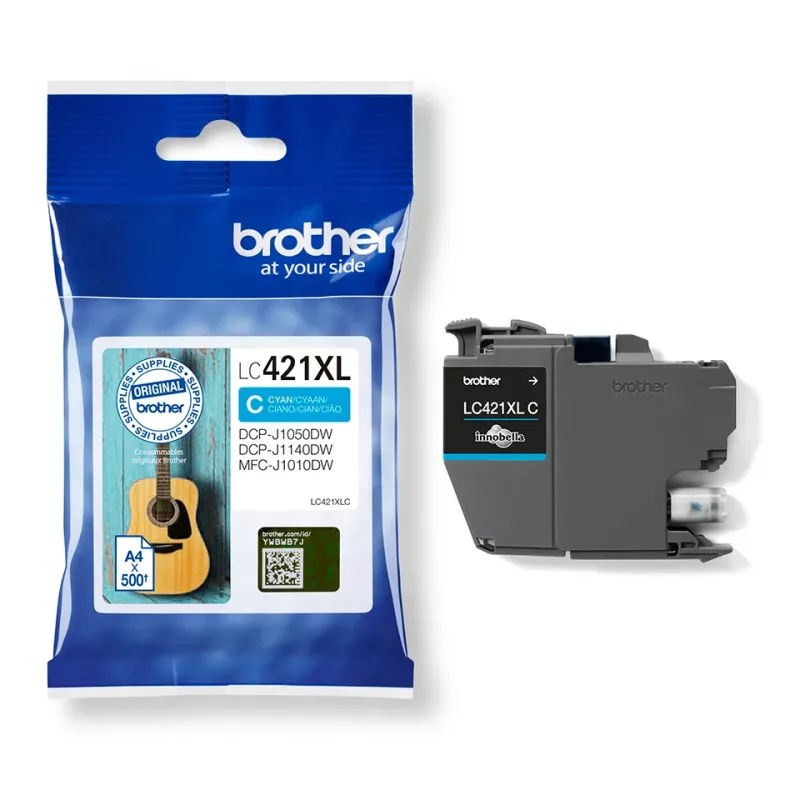 Tinteiro Brother LC-421XLC 1 unid. Original High (XL) Yield ciano