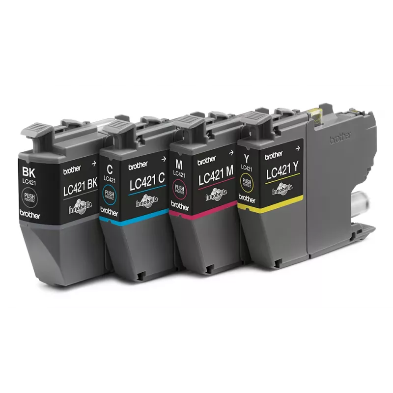 Tinteiro original Brother LC421VALDR 4 unid. preto, ciano, magenta, amarelo