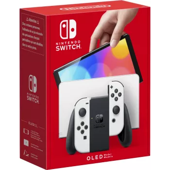 Nintendo Switch OLED, Nintendo Switch, NVIDIA Custom Tegra, branco, analógico / digital, botão Home, botão ligar/desligar, botões