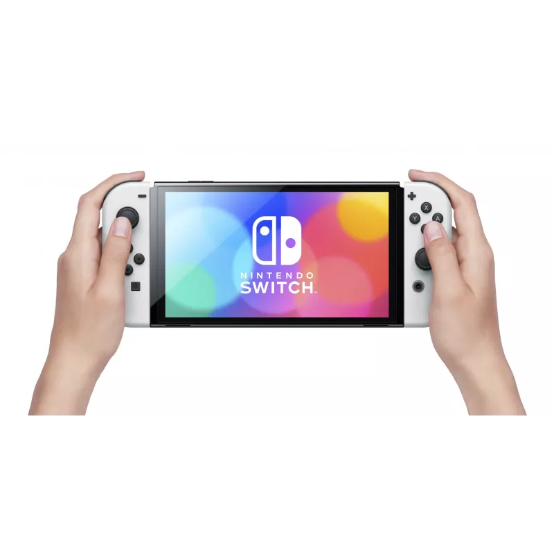 Nintendo Switch OLED, Nintendo Switch, NVIDIA Custom Tegra, branco, analógico / digital, botão Home, botão ligar/desligar, botões