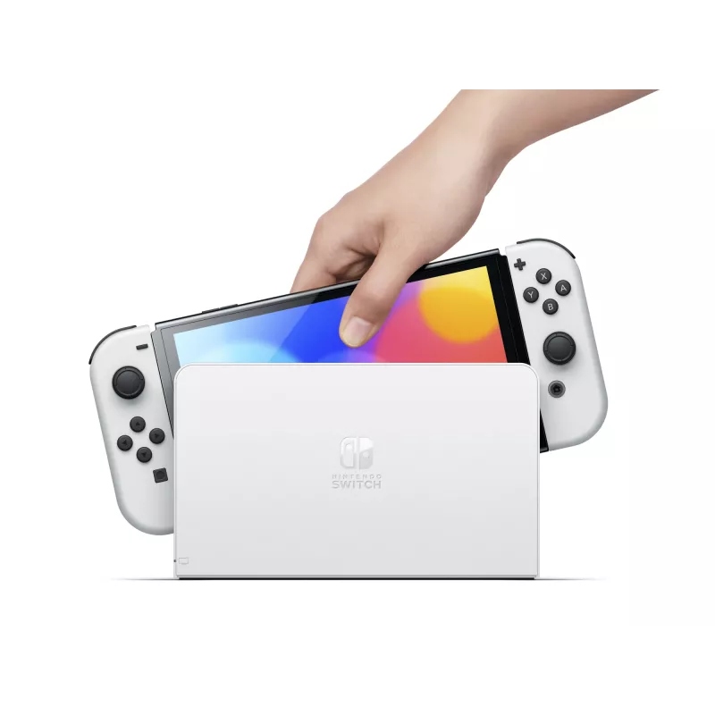 Nintendo Switch OLED, Nintendo Switch, NVIDIA Custom Tegra, branco, analógico / digital, botão Home, botão ligar/desligar, botões
