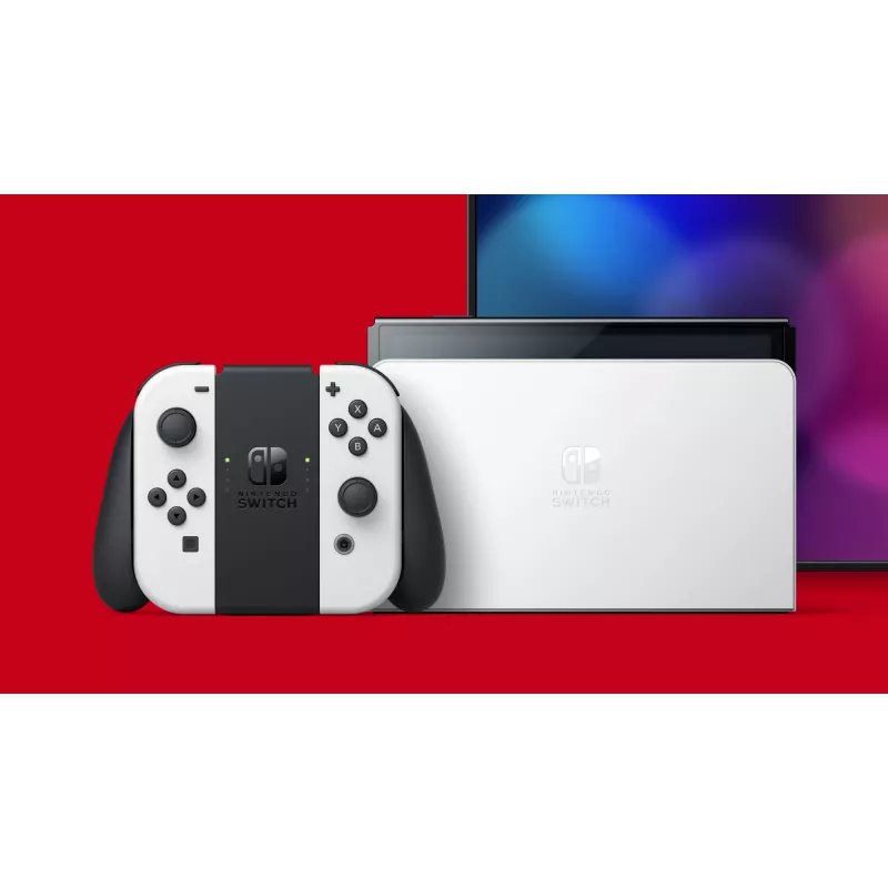 Nintendo Switch OLED, Nintendo Switch, NVIDIA Custom Tegra, branco, analógico / digital, botão Home, botão ligar/desligar, botões
