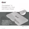 Hub portátil 5-em-1 CLUB3D certificado Thunderbolt™4 com Smart Power