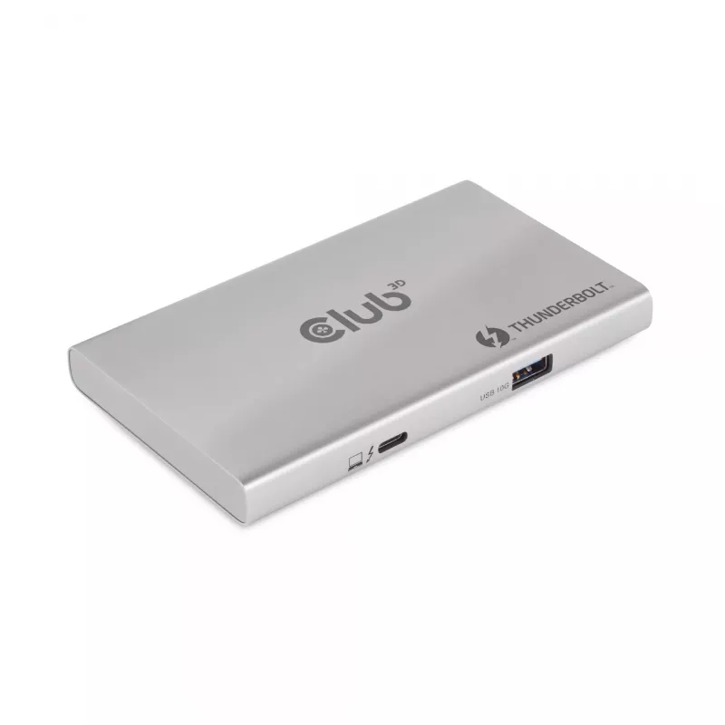 Hub portátil 5-em-1 CLUB3D certificado Thunderbolt™4 com Smart Power