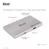 Hub portátil 5-em-1 CLUB3D certificado Thunderbolt™4 com Smart Power