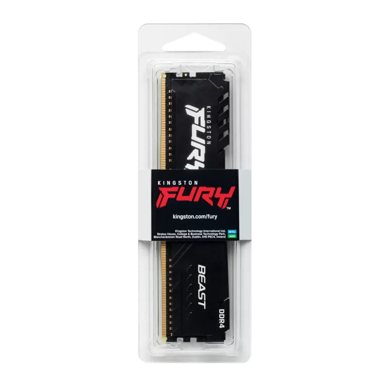 Kingston Technology FURY Beast 16GB 3200MT/s DDR4 CL16 DIMM 1Gx8 preto