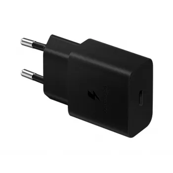 Carregador móvel Samsung EP-T1510XBEGEU, 1 porta USB-C, saída 9V/1.67A, cabo de 1 m, preto