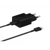 Carregador móvel Samsung EP-T1510XBEGEU, 1 porta USB-C, saída 9V/1.67A, cabo de 1 m, preto