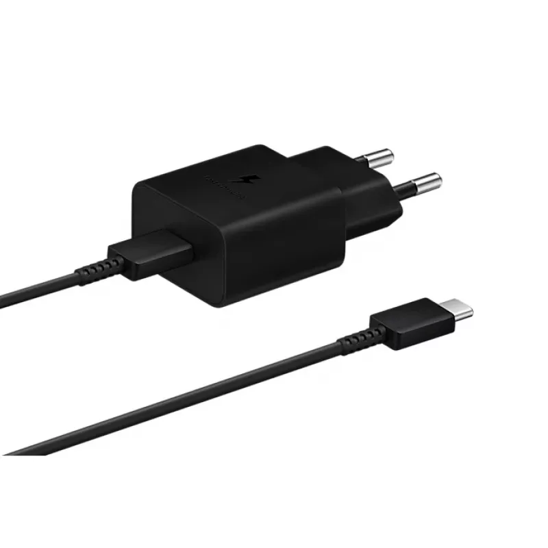 Carregador móvel Samsung EP-T1510XBEGEU, 1 porta USB-C, saída 9V/1.67A, cabo de 1 m, preto