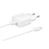 Carregador rápido AC de interior Samsung EP-T1510XWEGEU, USB-C 1 porta, 5–9 V, cabo de 1 m, branco