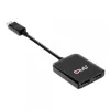 CLUB3D Multi Stream Transport (MST) Hub DisplayPort 1.4 para HDMI monitor duplo 4K60Hz M/F