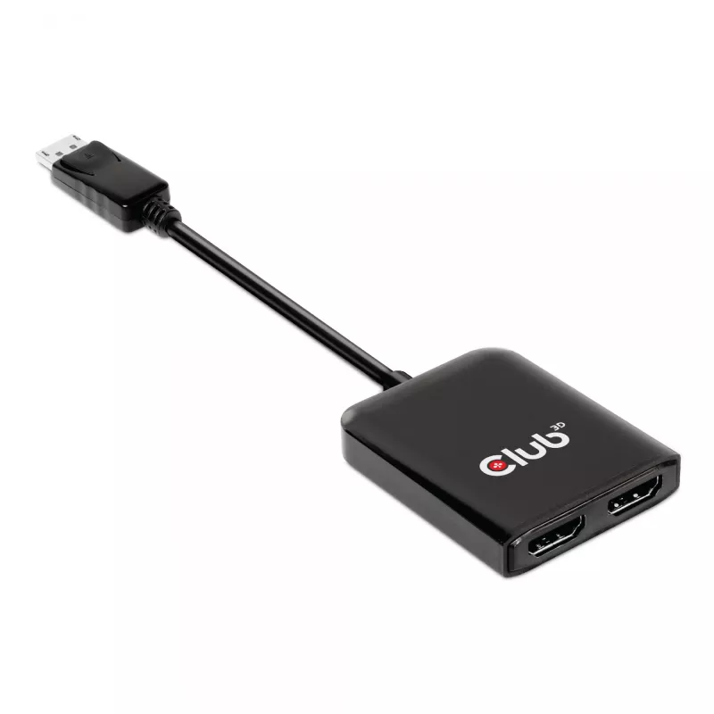 CLUB3D Multi Stream Transport (MST) Hub DisplayPort 1.4 para HDMI monitor duplo 4K60Hz M/F