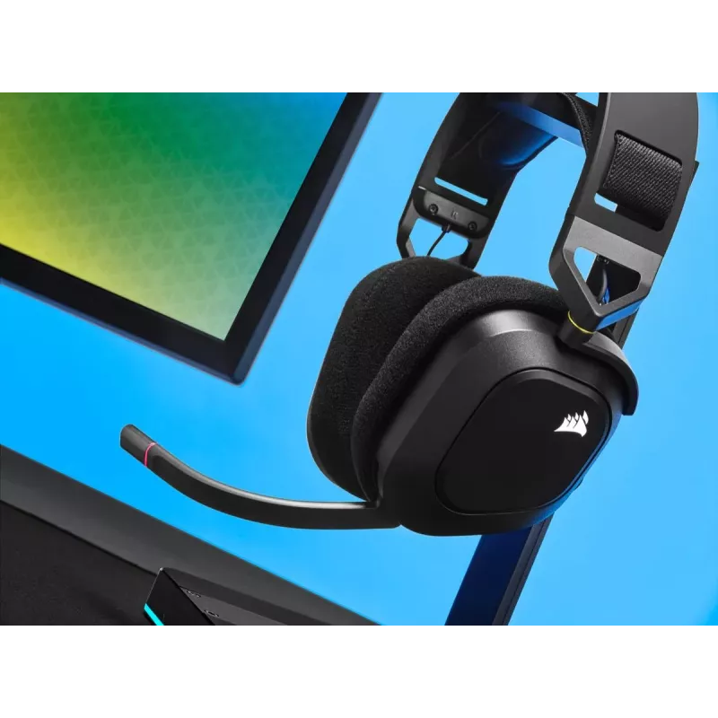 Auscultadores gaming CORSAIR HS80 - Wireless - Carbon