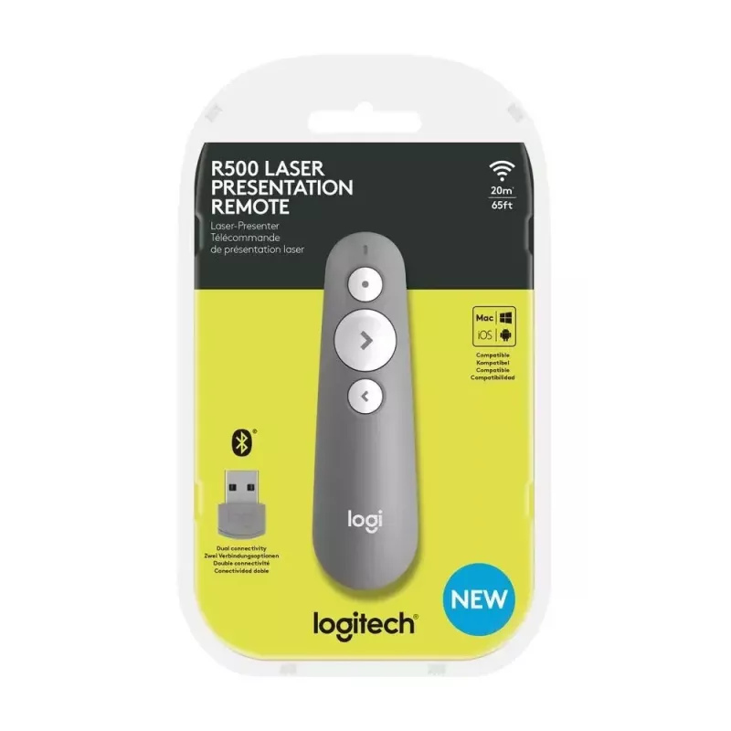 LOGITECH R500 Comando de apresentação laser cinzento