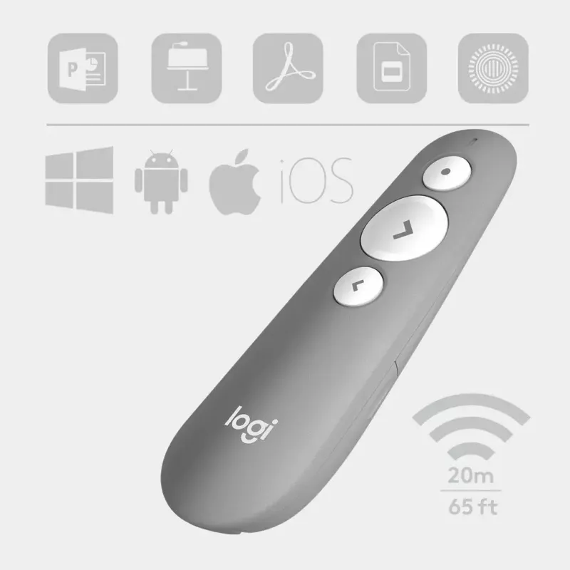 LOGITECH R500 Comando de apresentação laser cinzento